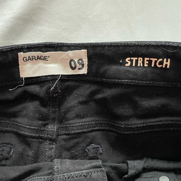 Garage Black Stretch Denim Shorts, Size 09 - Picture 3 of 3